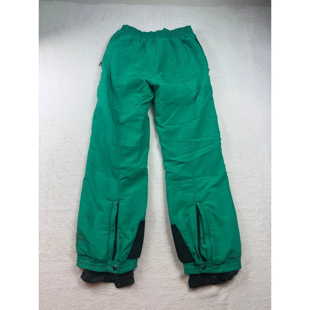 The North Face Gore-Tex Insulated Ski Pants Green Vintage Size 10 Snow Pants